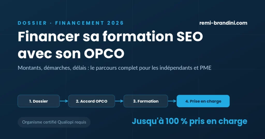 Financer sa formation SEO avec son OPCO en 2026 : parcours en 4 étapes, organisme certifié Qualiopi